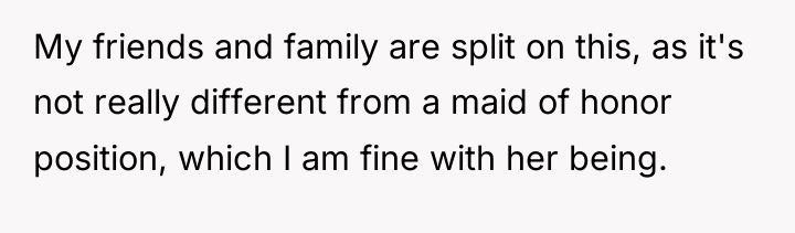 My friends and family are split on this, as it's...