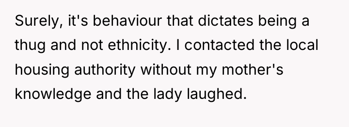 Surely, it's behaviour that dictates being a thug and not...