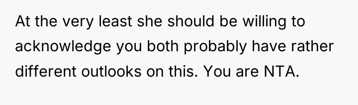 At the very least she should be willing to acknowledge...