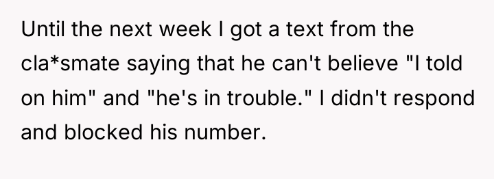 Until the next week I got a text from the...