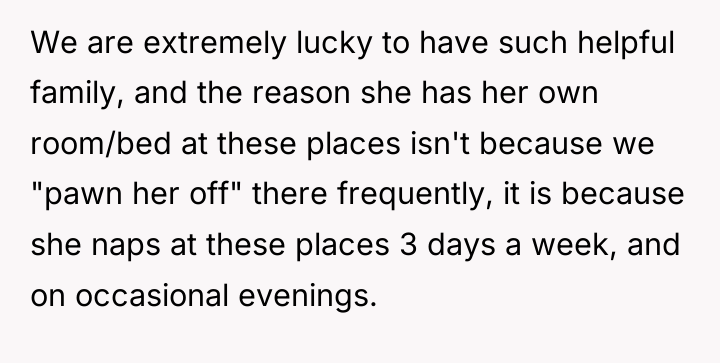 We are extremely lucky to have such helpful family, and...