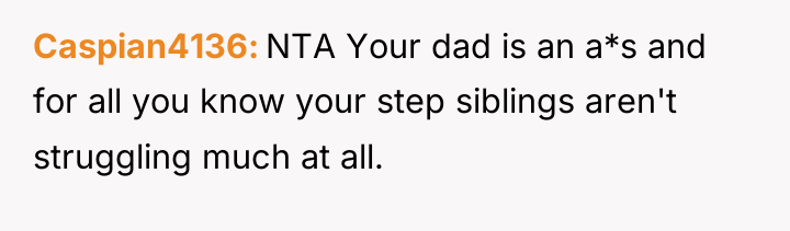 Caspian4136 NTA Your dad is an a*s and for all...