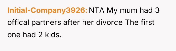 Initial-Company3926 NTA My mum had 3 offical partners after her...