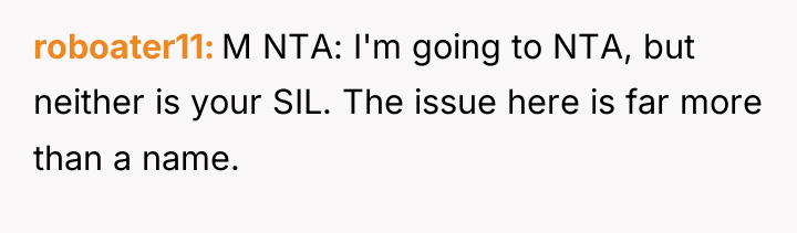 roboater11 M NTA: I'm going to NTA, but neither is...