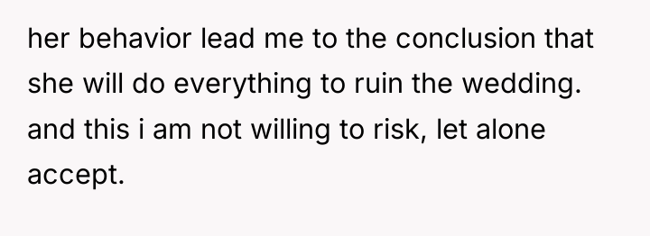 her behavior lead me to the conclusion that she will...