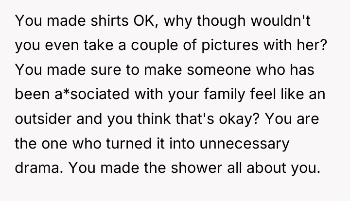 You made shirts OK, why though wouldn't you even take...