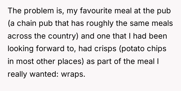 The problem is, my favourite meal at the pub (a...