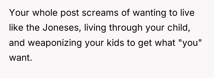 Your whole post screams of wanting to live like the...