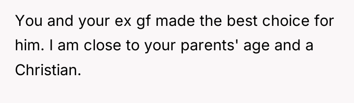 You and your ex gf made the best choice for...