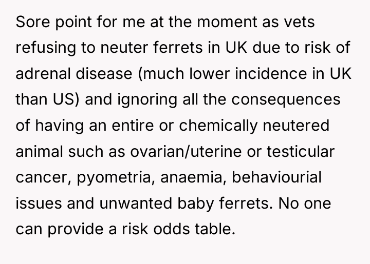 Sore point for me at the moment as vets refusing...