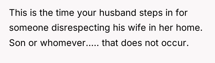 This is the time your husband steps in for someone...