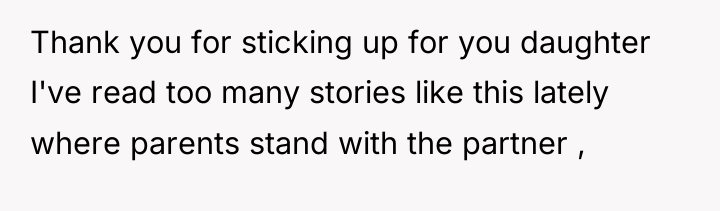Thank you for sticking up for you daughter I've read...