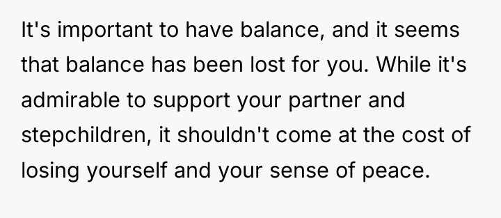 It's important to have balance, and it seems that balance...