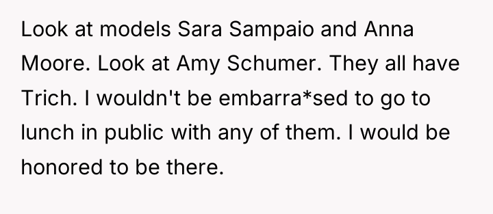 Look at models Sara Sampaio and Anna Moore. Look at...