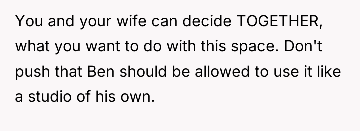 You and your wife can decide TOGETHER, what you want...