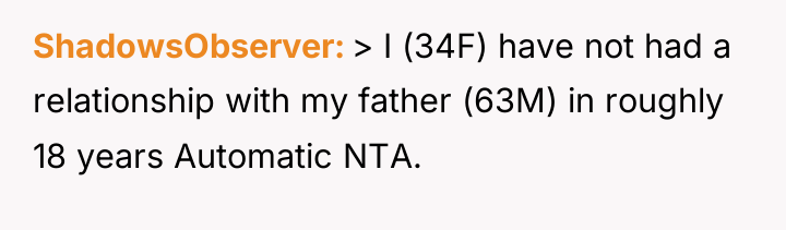 ShadowsObserver > I (34F) have not had a relationship with...