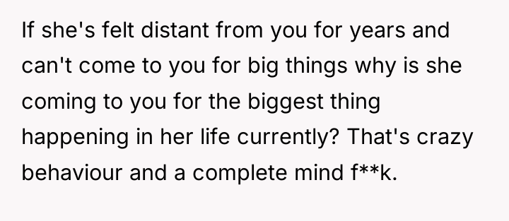 If she's felt distant from you for years and can't...