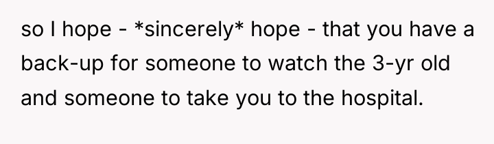 so I hope - *sincerely* hope - that you have...