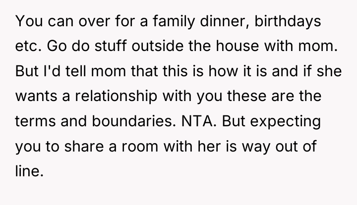 You can over for a family dinner, birthdays etc. Go...