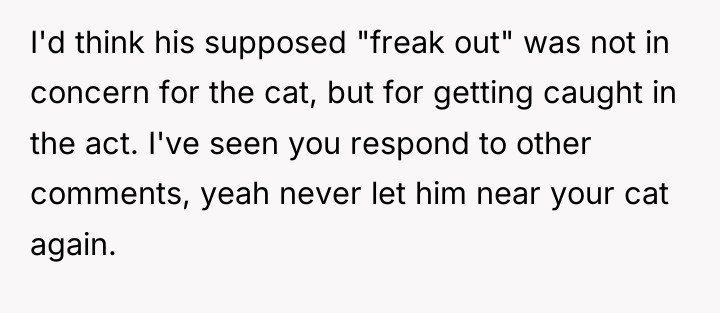 I'd think his supposed "freak out" was not in concern...