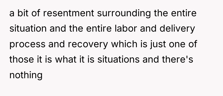 a bit of resentment surrounding the entire situation and the...