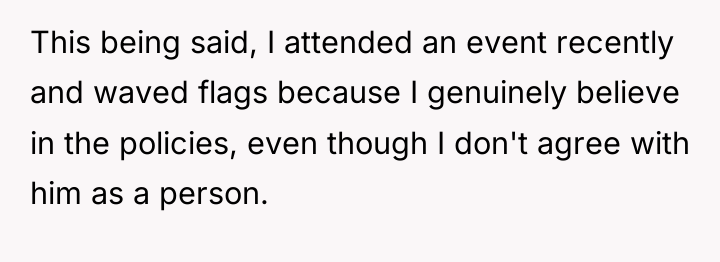 This being said, I attended an event recently and waved...