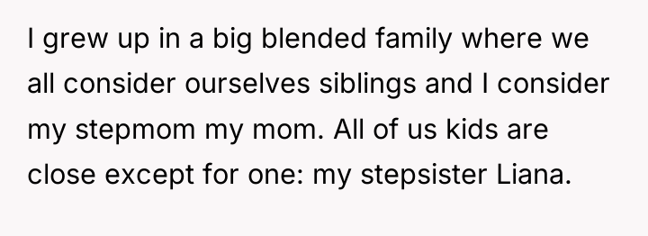 I grew up in a big blended family where we...