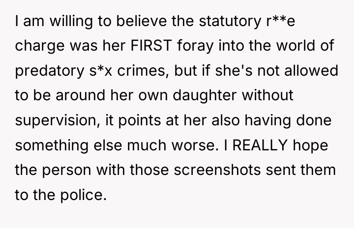 I am willing to believe the statutory r**e charge was...