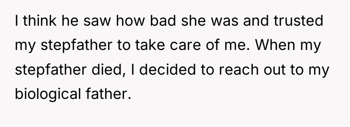 I think he saw how bad she was and trusted...