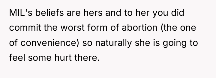 MIL's beliefs are hers and to her you did commit...