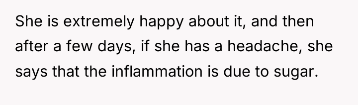 She is extremely happy about it, and then after a...