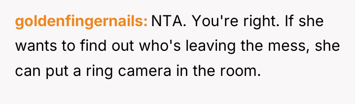 goldenfingernails NTA. You're right. If she wants to find out...