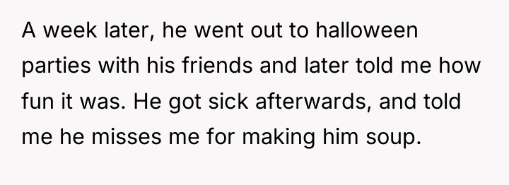 A week later, he went out to halloween parties with...