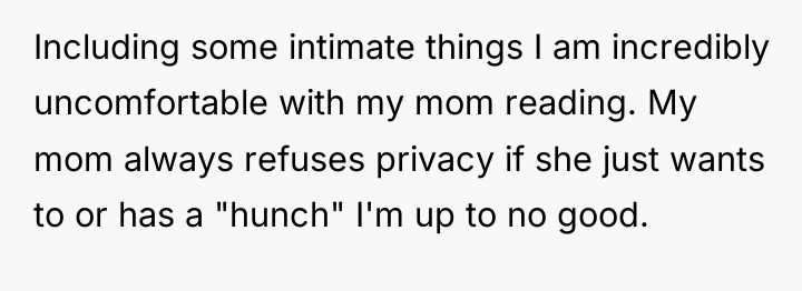 Including some intimate things I am incredibly uncomfortable with my...