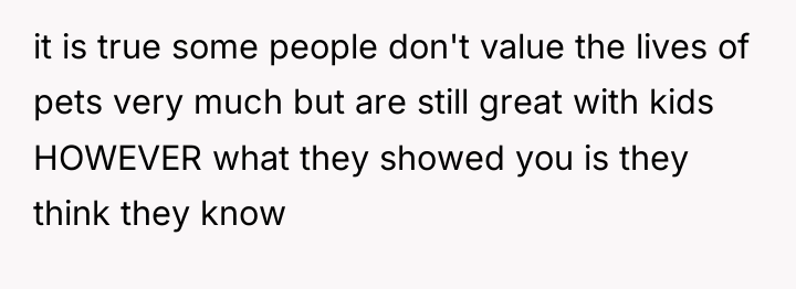 it is true some people don't value the lives of...