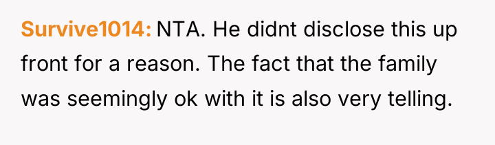 Survive1014 NTA. He didnt disclose this up front for a...