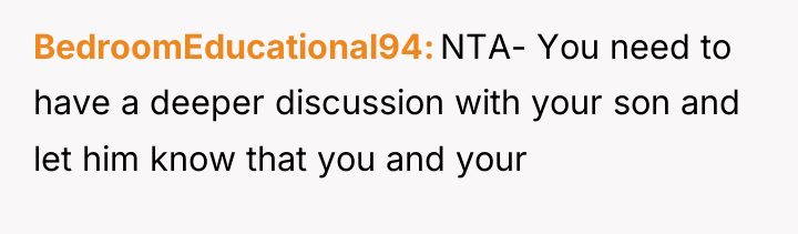 BedroomEducational94 NTA- You need to have a deeper discussion with...