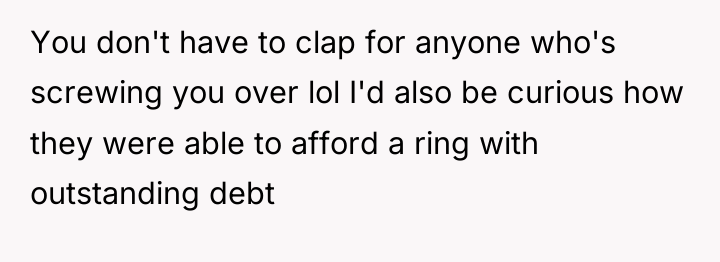 You don't have to clap for anyone who's screwing you...