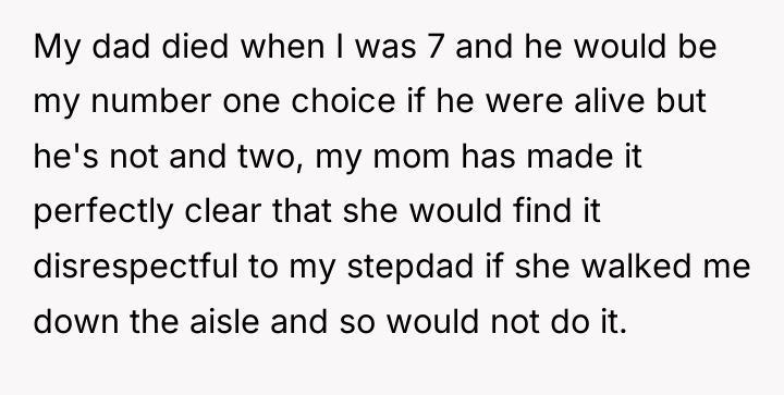 My dad died when I was 7 and he would...