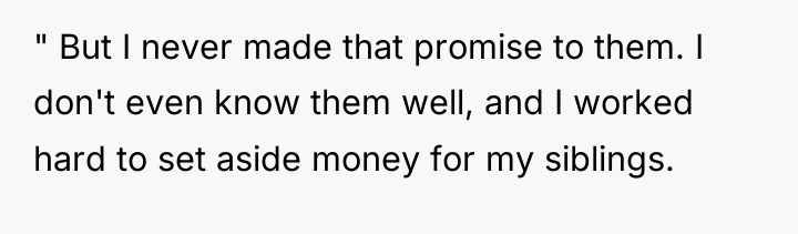 " But I never made that promise to them. I...