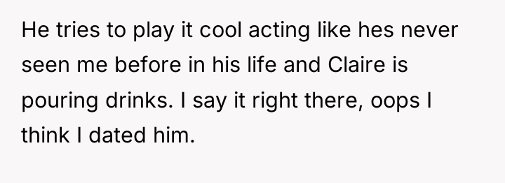 He tries to play it cool acting like hes never...