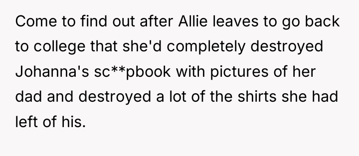 Come to find out after Allie leaves to go back...