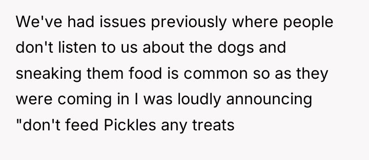 We've had issues previously where people don't listen to us...