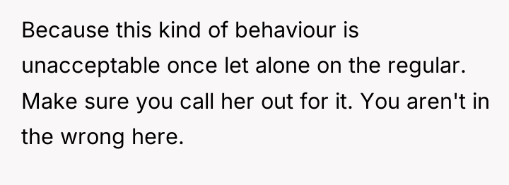 Because this kind of behaviour is unacceptable once let alone...