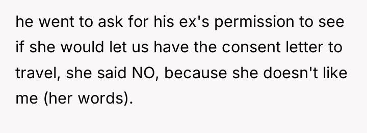 he went to ask for his ex's permission to see...