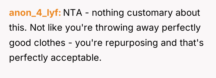 anon_4_lyf NTA - nothing customary about this. Not like you're...