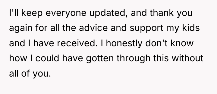 I'll keep everyone updated, and thank you again for all...