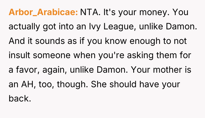 Arbor_Arabicae NTA. It's your money. You actually got into an...