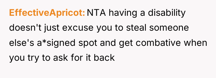 EffectiveApricot NTA having a disability doesn't just excuse you to...