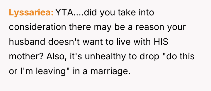 Lyssariea YTA....did you take into consideration there may be a...